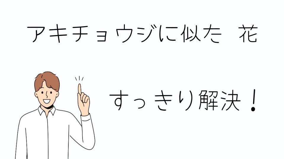 「アキチョウジに似た花を楽しむためのポイント」