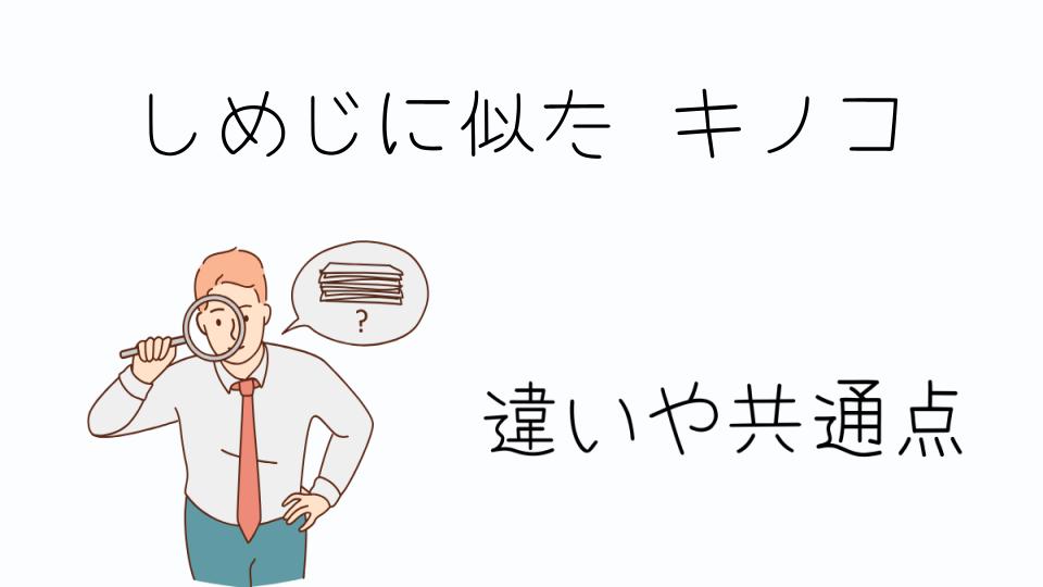 「しめじに似たキノコを見分ける方法」