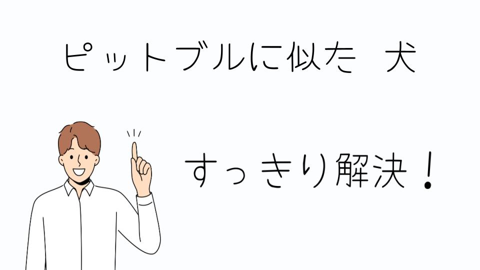 「ピットブルに似た犬を選ぶ際のポイント」